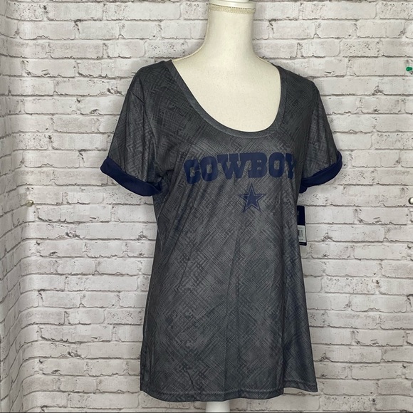 NFL Tops - NFL Authentic Apparel - Dallas Cowboys  sz Medium Blue Gray T-Shirt NEW